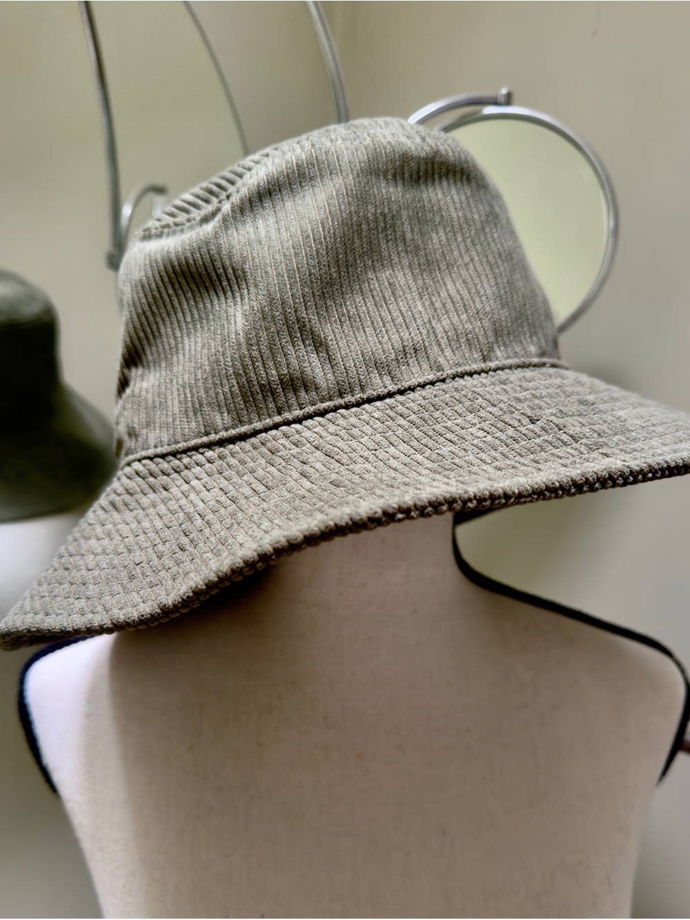 MADEWELL Green Corduroy Bucket Hat, size S-M